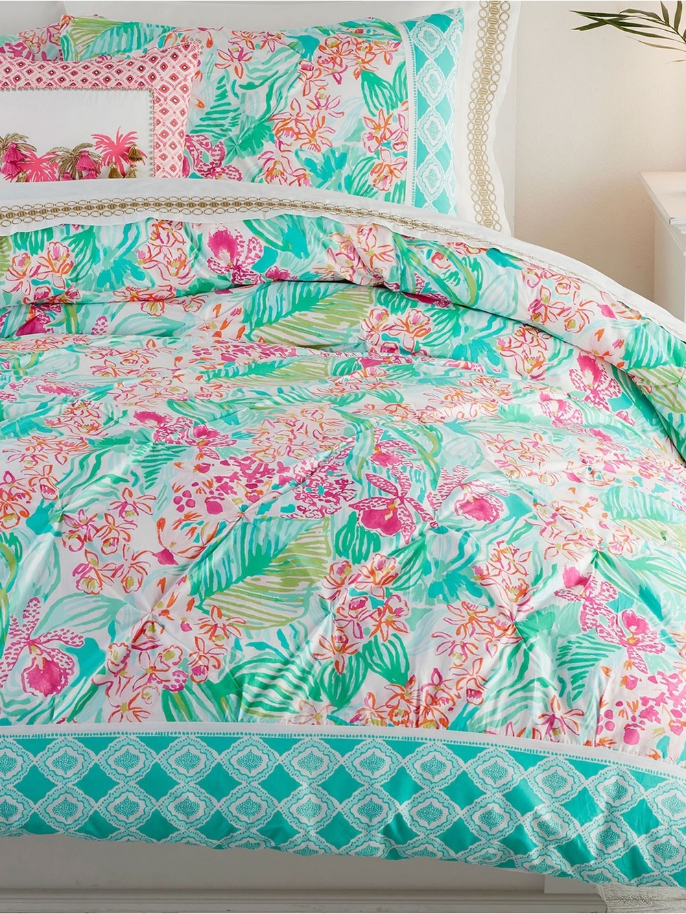 Lilly Pulitzer for Pottery Barn Orchid Border Duvet Cover - Full/Queen